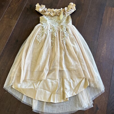 Trish Scully NWT Girls 10 Wedding Formal Champagne Fancy Dress | eBay
