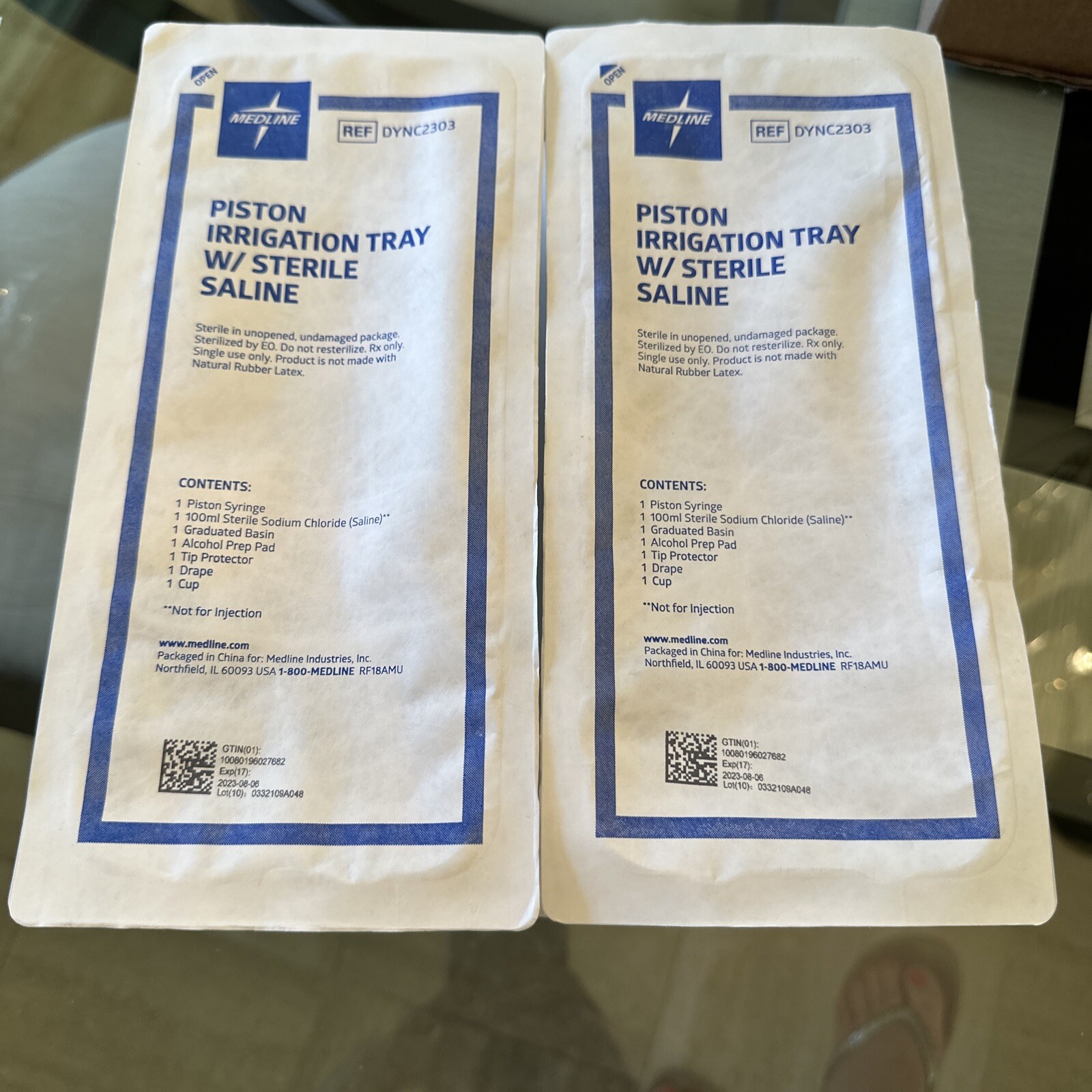 medline irrigation tray with sterile saline DYNC2303 EXP 20230806 eBay