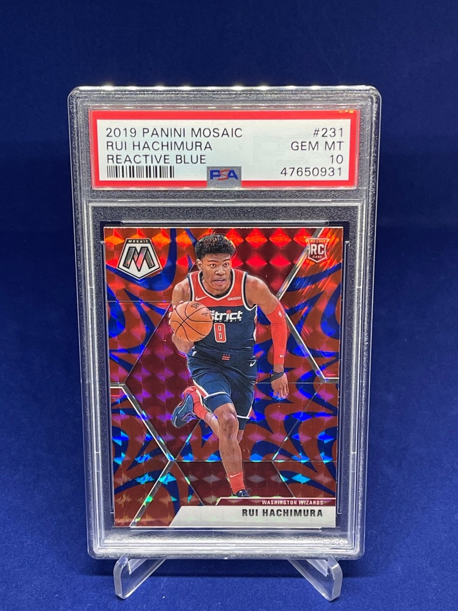 RUI HACHIMURA 2019-20 PANINI MOSAIC REACTIVE BLUE PRIZM ROOKIE RC