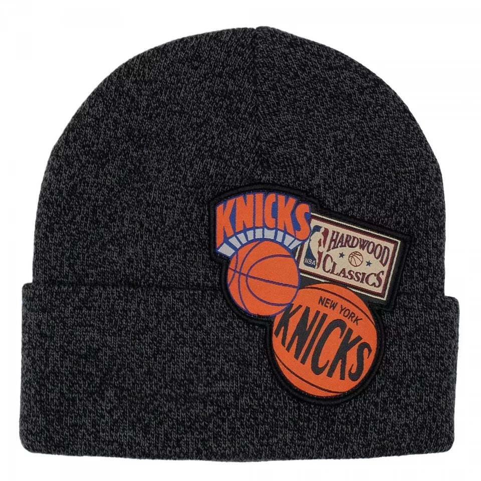 MENS MITCHELL & NESS NBA XL LOGO PATCH KNIT HWC KNICKS - BLACK | eBay