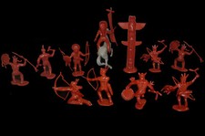 Marx Fort Apache Indians western stockade Cavalry plastic toy soldiers playset