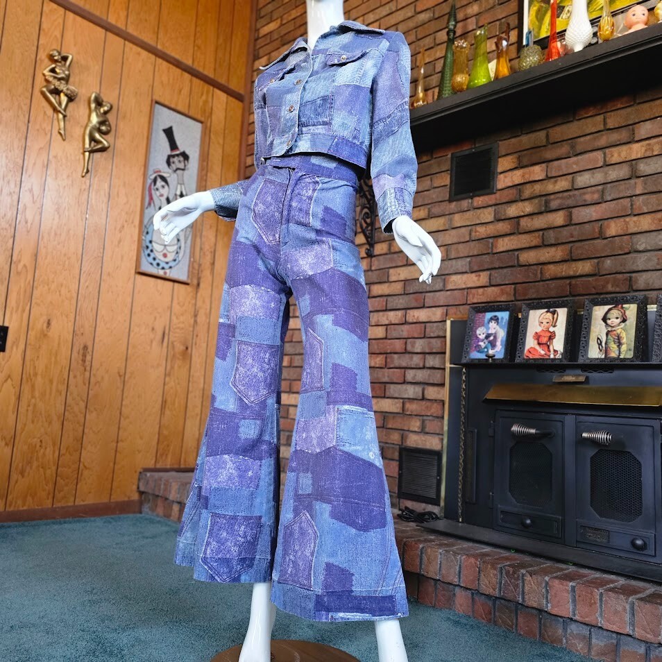Sears Fashions デニム シャツJKT USED 70s vtg VTG 70's Sears Denim Shirt Women's Sz 12 Cut 4 Work Western