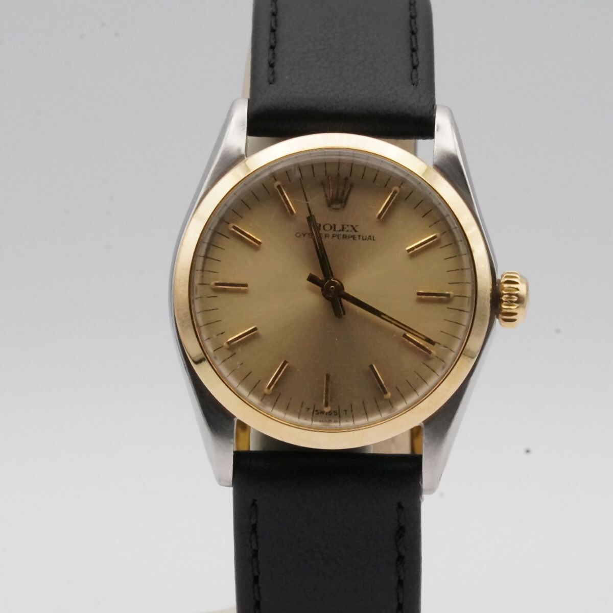 Rolex Oyster Perpetual Women's Watch 30MM Steel/Gold with Leather