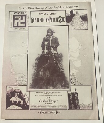 1917 Apache Chief Geronimo's Own Medicine Song Sheet Music