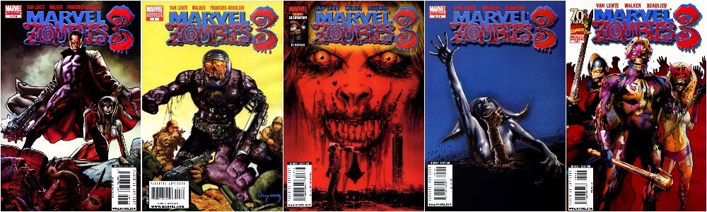 MARVEL ZOMBIES THREE #1 2 3 4 Comics Set Variant Covers Horror TV