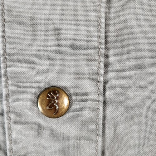 Browning M/M Long Sleeve Shirt Super Naturals VTG Shooting Hunting Embroid Deer - Picture 5 of 15