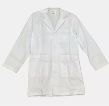All Heart NEW Medium Length Lab Coat Unisex Sz 38 White 3 Pocket AH-19305 3046J