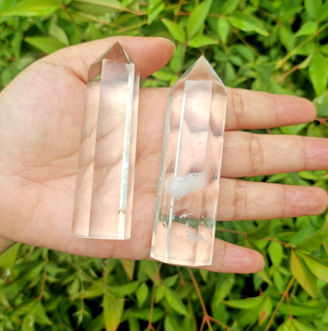 Clear Quartz Tower Point , White Crystal Obelisk Healing Crystal Home Decor