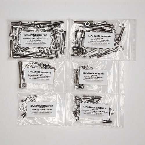 Vis allen inox pour rénovation moteur Kawasaki Zephyr 550 1991-1998