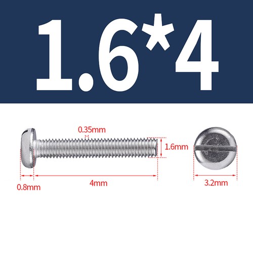 M2 M2.5 M3 M4~M10 A2 Stainless Steel Slotted Cheese Head Machine Screws DIN 84 - Picture 6 of 118