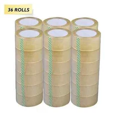 36 Rolls 2" Clear Tape 110 yard 330 ft  Clear Packing Tape Carton, Sealing Box