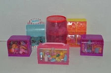 Shopkins~20 Random Mini Teeny Tiny Colorful Happy Faces~Storage Container