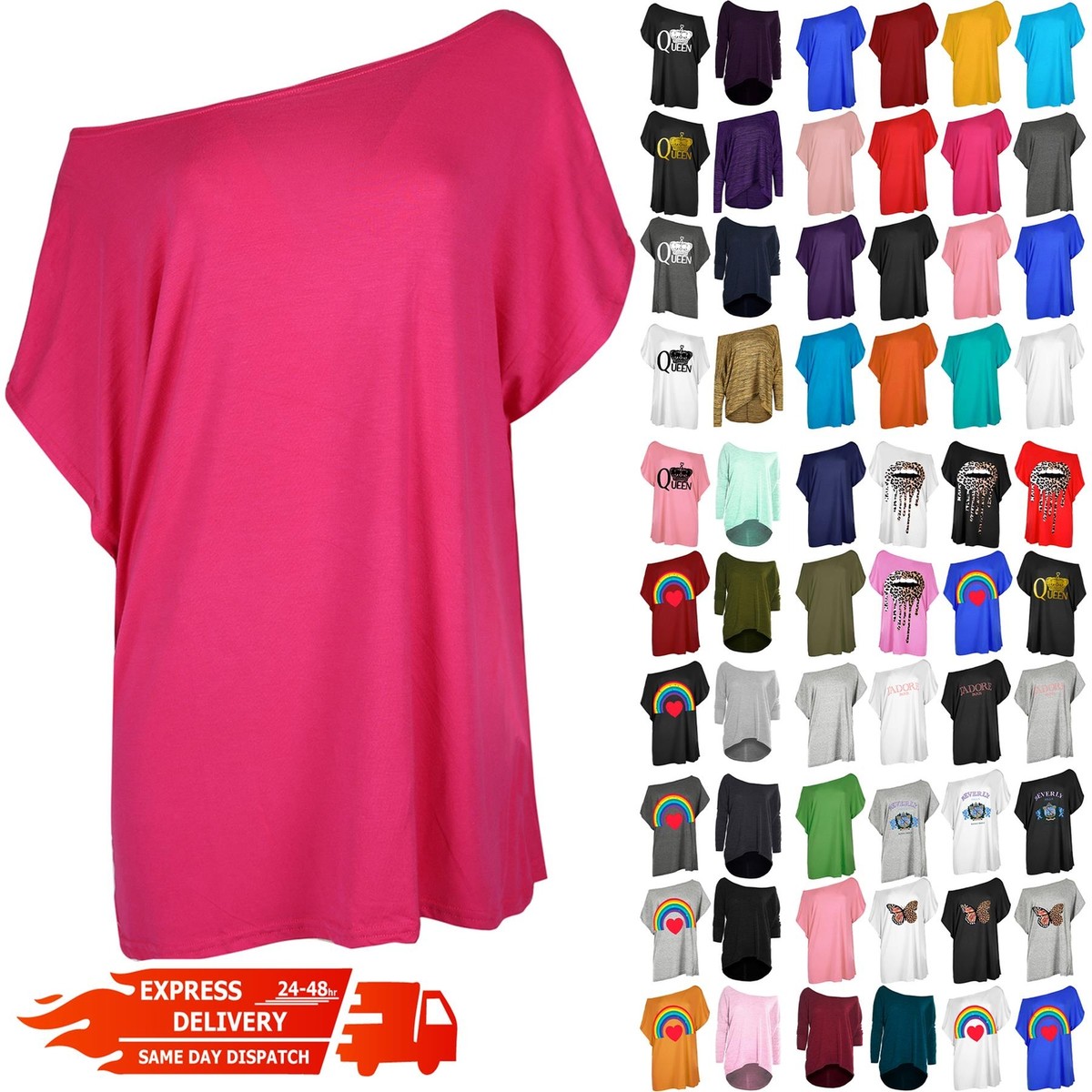 baggy off the shoulder tops