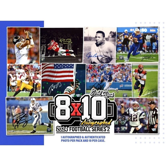2024 Gold Rush Autographed 8X10 Football Edition Series 2 Pack