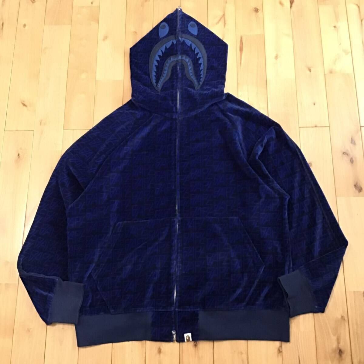 難あり　APE BAPE SHARK HOODIE シャークパーカー　2XL 2XL BAPE Purple camo Shark full zip Hoodie Gray A Bathing Ape Size