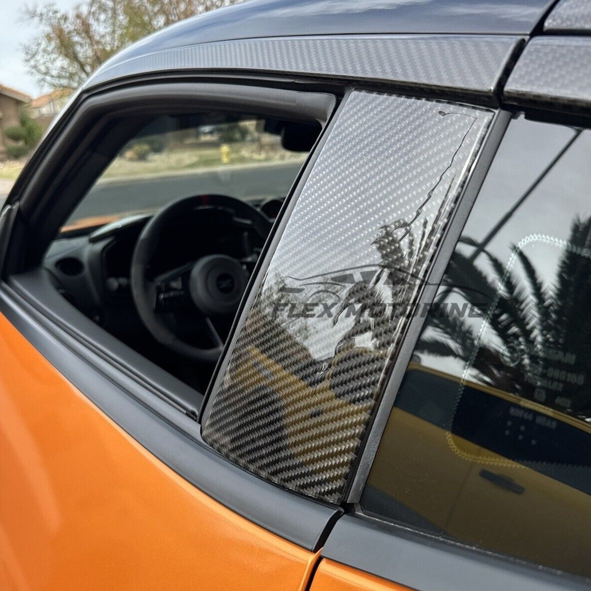 USA Made Real Carbon Fiber Pillar Post Trim FOR 2023-2025