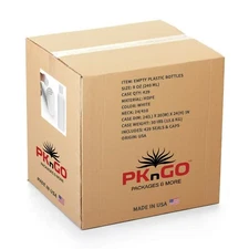 429 PCS Empty White HDPE Bottle 8 oz - Cosmo Round Plastic Bottles - 24/410 N...