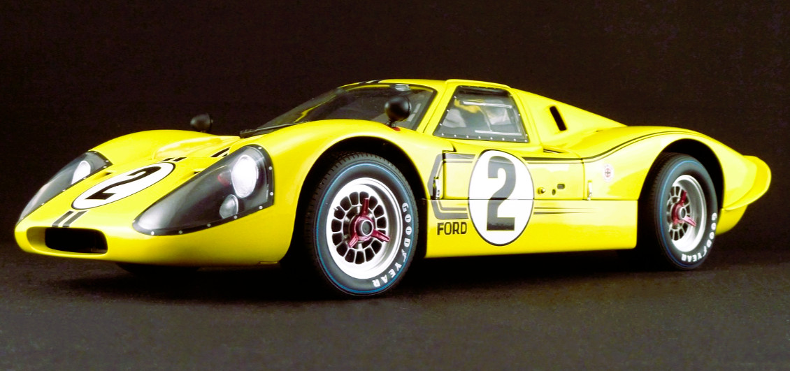 Ford GT40 w/Wire Wheel Rims/V8 Engine/Custom Metal Body 1:12 LARGE SCALE MODEL