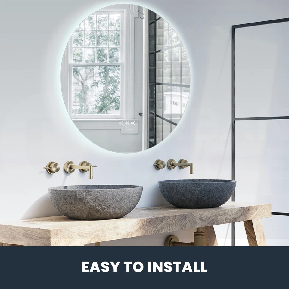 Simplus LED Wall Round Mirror Anti-fog Smart Bathroom Mirrors Large Makeup Light - image 4 of 4