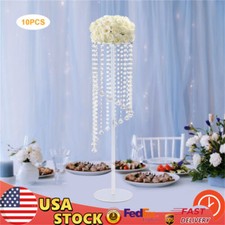 10 Crystal Flower Stand Wedding Centerpieces For Tables 80cm Tall Flower Stand