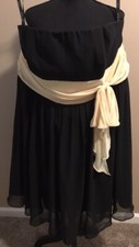 Alfred Angelo Formal Dress Empire Waist Prom Party Size 22W Black/Yellow