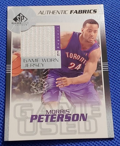 Morris Peterson 2003-04 SP Game Used Authentic Fabrics #MP-J Raptors ...