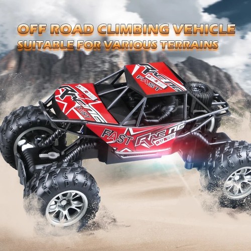 4-Way Remote Control Car with Lights Anti-Slip Tires Off-Road Toy 4WD Gift Kids - Picture 16 of 27