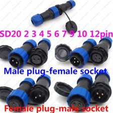 IP68 SD20 2-14Pin LED Pair Waterproof Connector, Industrial Plug Heavy Connector