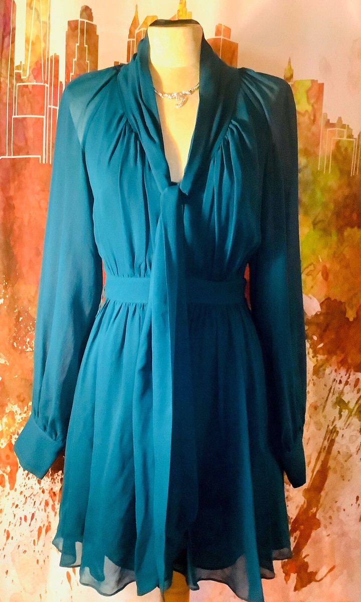 silk bishop sleeve dress Blush African print silk wrap dress with bishop sleeves