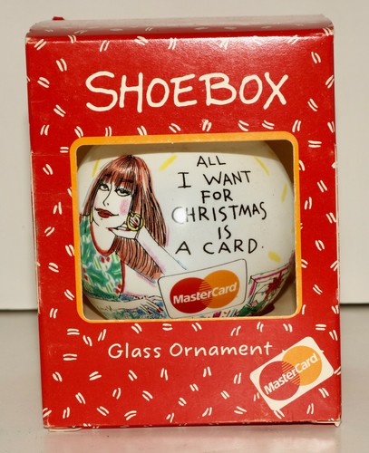 Hallmark Künstler Denise Chevalier Mastercard Glas Weihnachtsschmuck 1992