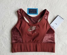 NEW NIKE AIR -DRI FIT  SWOOSH PADDED SPORTS BRA  SIZE SMALL in BRONZE ECLIPSE 