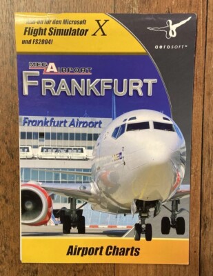 Frankfurt Aerosoft Megairport Charts für Flugsimulator - Guter Zustand