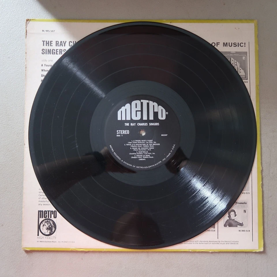 THE RAY CHARLES SINGERS SPRING, SPRING, SPRING VINYL LP METRO MS-507 6 - Image 3 of 4