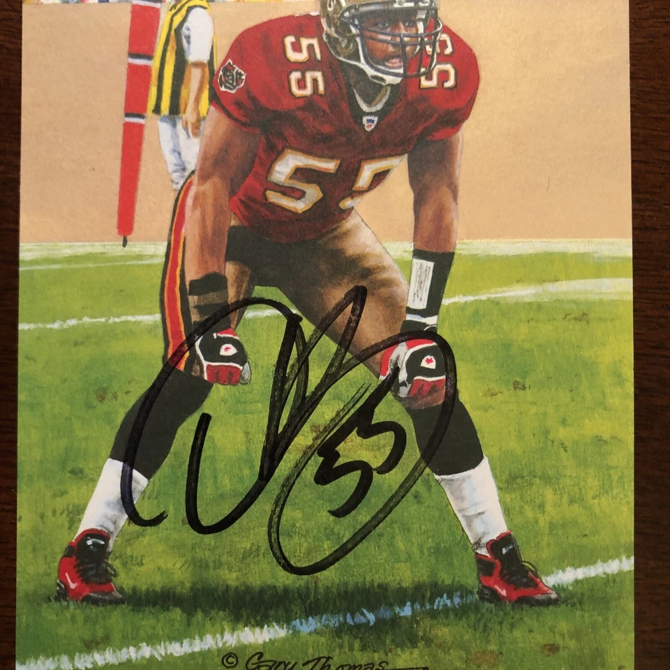 Derrick Brooks Signed TB Buccaneers Goal Line Art Card PSA/DNA AE28872 - Image 2 of 4