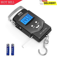 Dr.meter Fish Scale - PS01 110lb/50kg Backlit LCD Display Digital Scale with ...