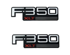 92-97 NEW Ford F-350 Super Duty XLT Fender Emblem Nameplate F81Z-16720-SA Logo