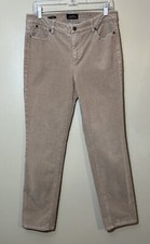Talbots Size 8 Beige Tan Corduroy Straight Leg Flawless 5 Pocket Pants EUC