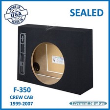Single Sealed Sub Box 1999 - 2007 Ford F350 Crew Cab Subwoofer Enclosure