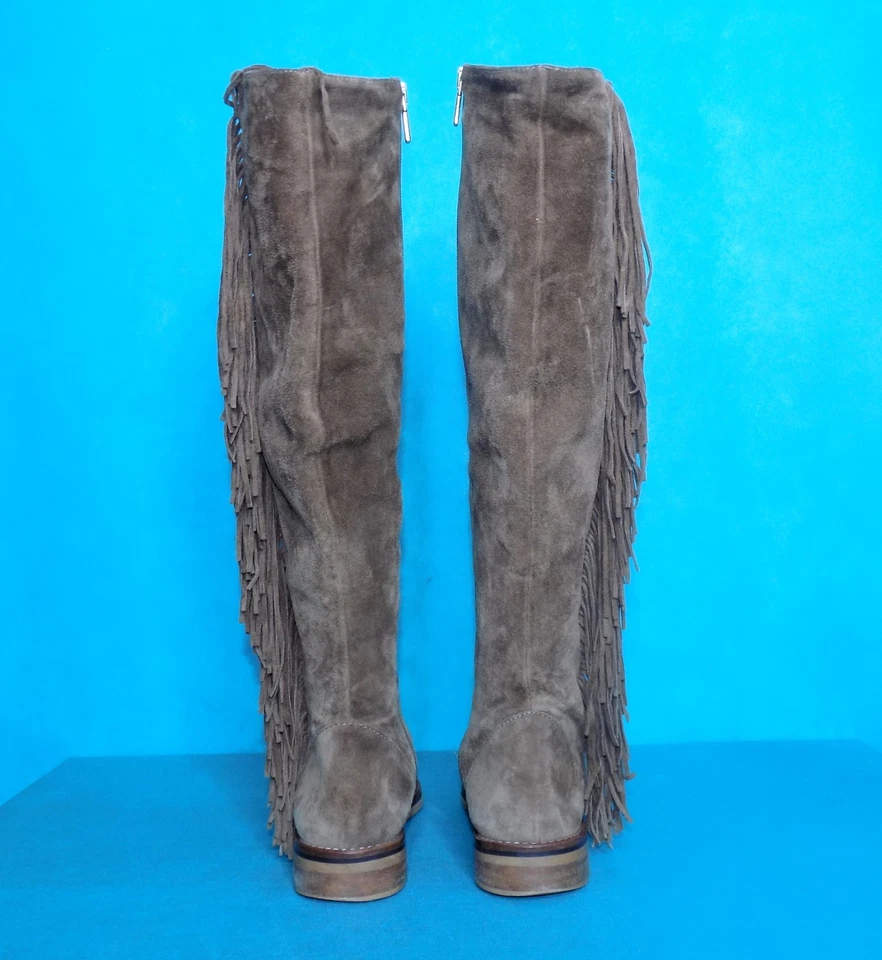 bottes cavalieres CATWALK  cuir suède a franges  marron clair  pointure 37 EU - Photo 4/4