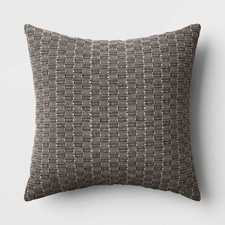 Oversized Textural Woven Square Throw Pillow ...