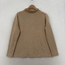 LOFT Sweater Womens XS Beige Mock Neck Long Sleeve Stretch Knit Pullover Cozy