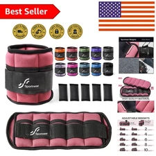 Adjustable Ankle Weights Set 2-10 lbs Neoprene for Fitness & Rehabilitation