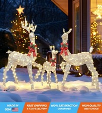 Pre-Lit Christmas Deer Family Set - Outdoor Decoration