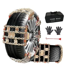 Tire Chains for Car SUV Pickup Trucks, Adjustable Portable Emergency Tire 
