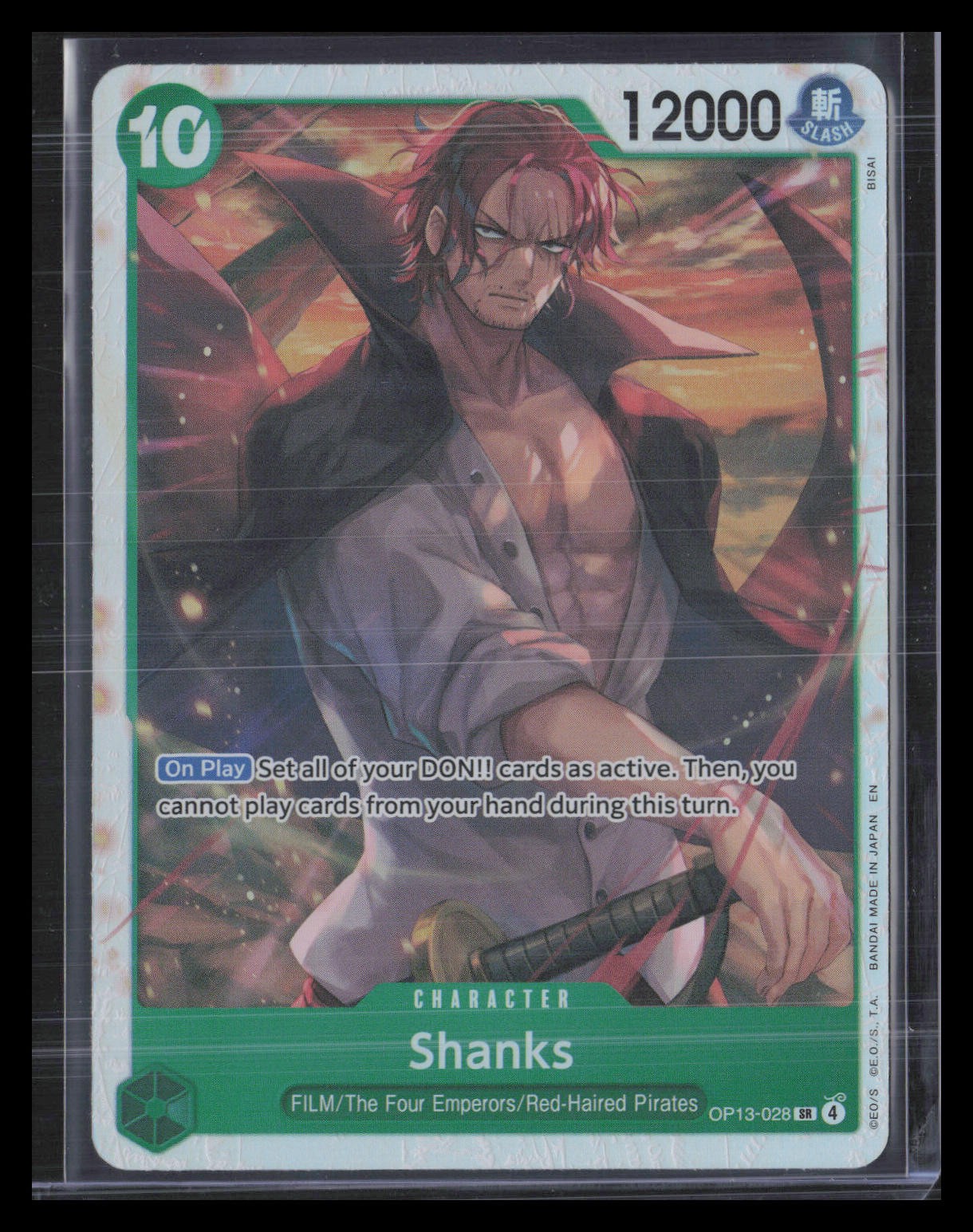 Shanks (028) Foil SR Carrying On His Will OP13-028 NM
