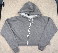 Wild Fable Women s Cropped Gray Hoodie Long Sleeve Drawstring