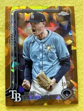 2025 Topps Chrome 'Sapphire' Pete Fairbanks Gold Refractor #/50 Rays #84