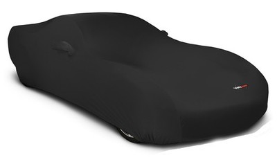 Superstretch Indoor Black Tailored Car Cover for Chevy Corvette C4 - Bag & Logo