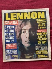 John Lennon Globe Newspaper Cover Story &ndash; December 30, 1980