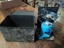 Camping Gaz Bleuet S 200 Vintage Pojedynczy palnik Kuchenka i puszka do przechowywania / Wiatrówka